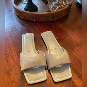 Zara Blue Square Toe Sandals